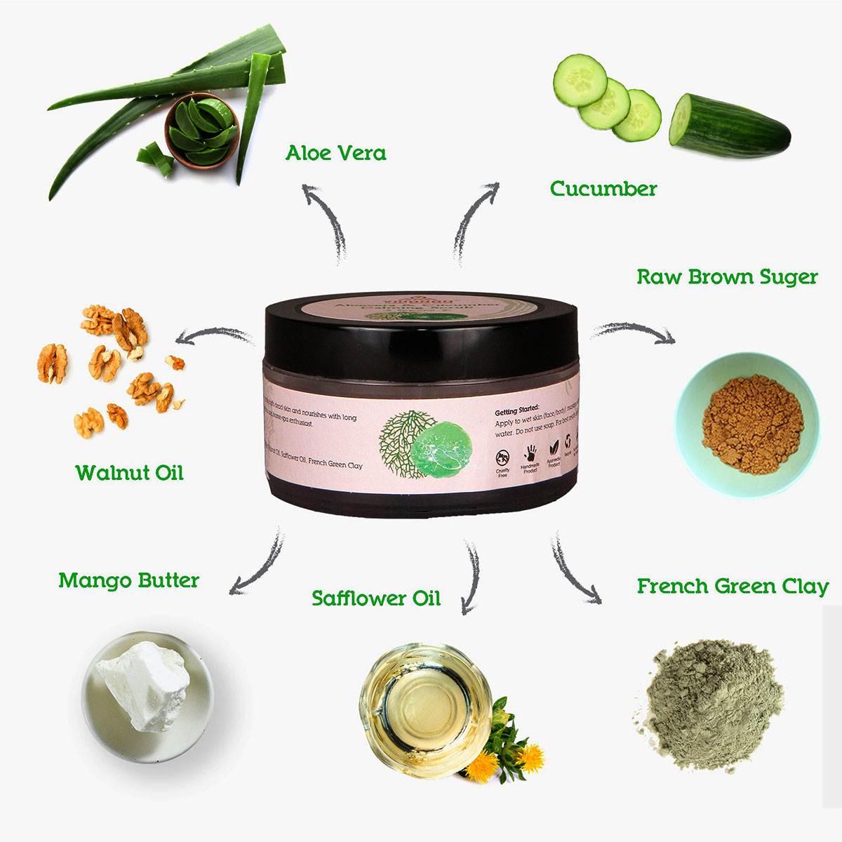 Aloevera And Cucumber Calming Scrub