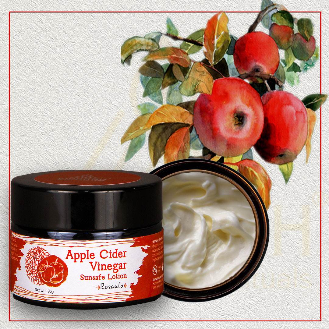 træ Særlig køre Ayurvedic Apple Cider Vinegar Sunsafe Lotion | Natural SPF 25 | For Kapha  Dosha (Dull & Greasy), Kapha - Pitta Dosha (Acne & Unclear) skin types.